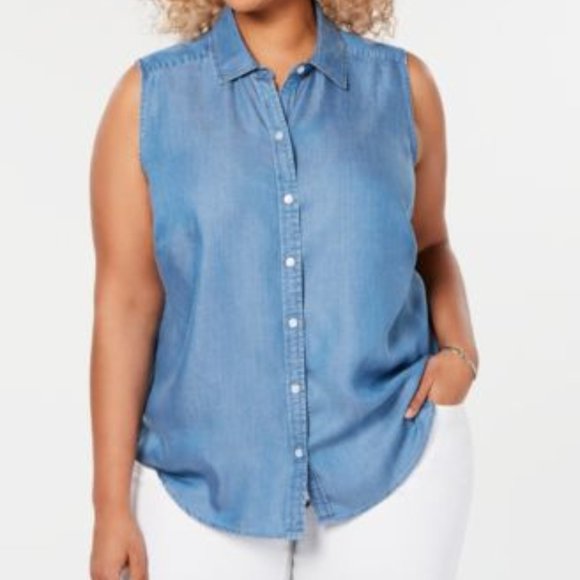 Charter Club Tops - Charter Club Chambray Shirt